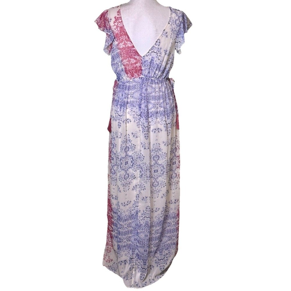Knox Rose Women's Boho Festival Patchwork Maxi Dress Empire Waist Flowy Beach Sm - Picture 4 of 9
